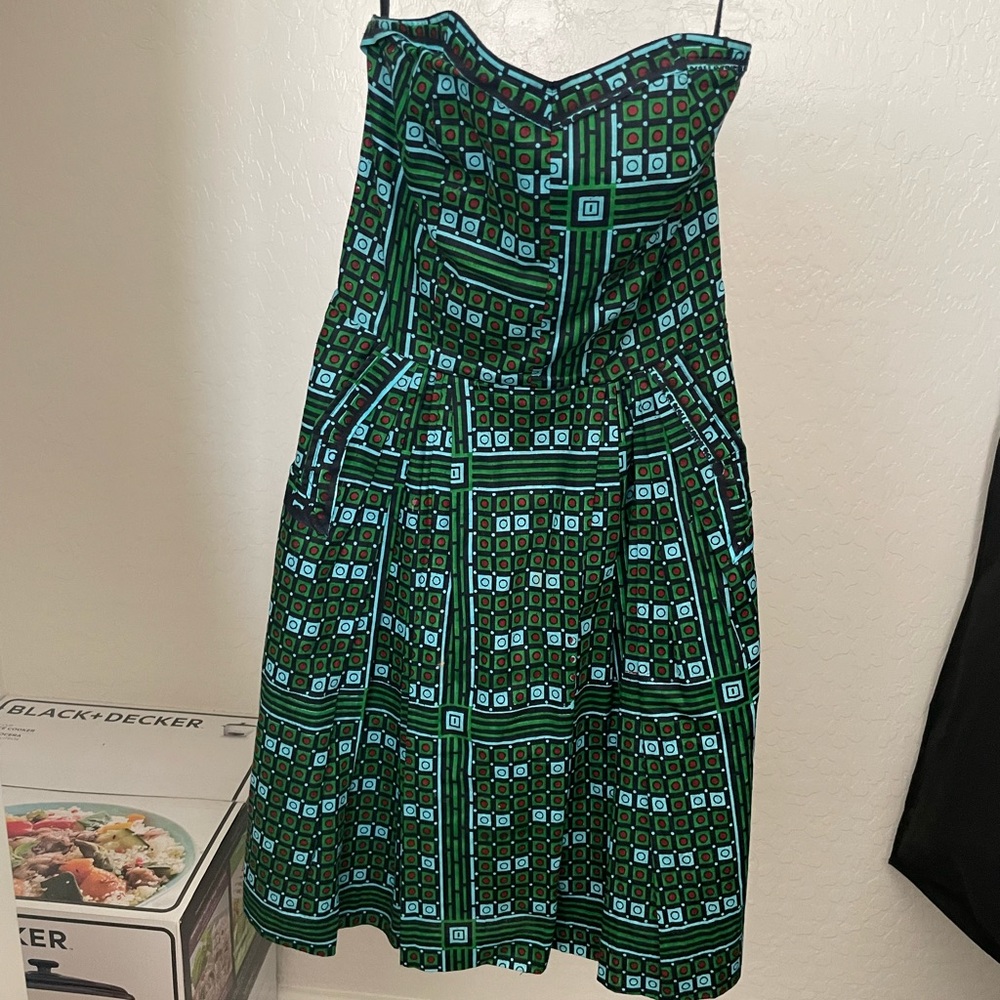Anthropologie Zachary’s Smile White Label Geometric Dress